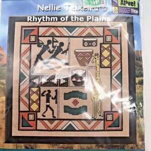 NEW Design Encounters Rhythm of the Plains Cross Stitch Kit Africa Theme Sampler